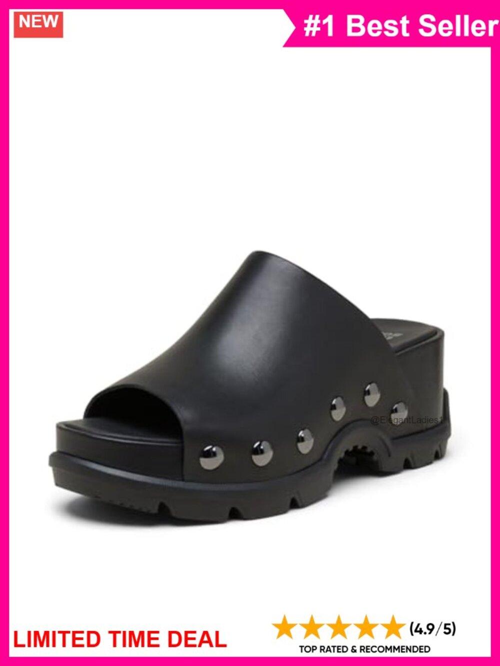 Sorel Roam'n Slide Platform Sandals Leather Slip On Casual